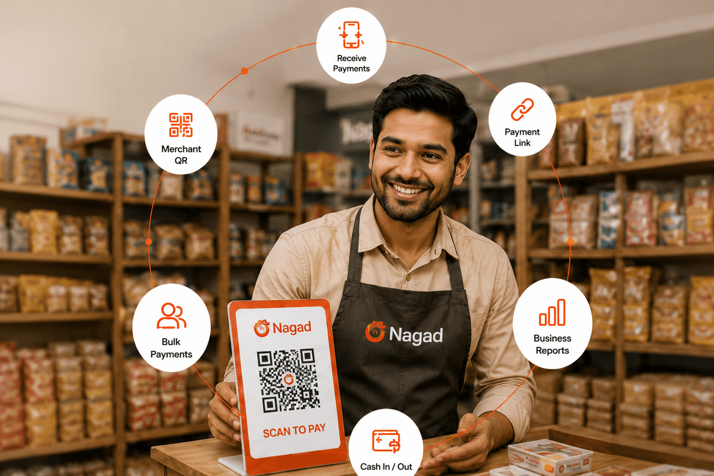 Nagad merchant accepting digital payments